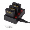 AHDBT-501 bateria - três & portas duplas carregador USB para GoPro 7 /6 / 5 câmera de ação