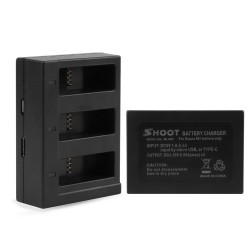 AHDBT-501 bateria - três & portas duplas carregador USB para GoPro 7 /6 / 5 câmera de ação