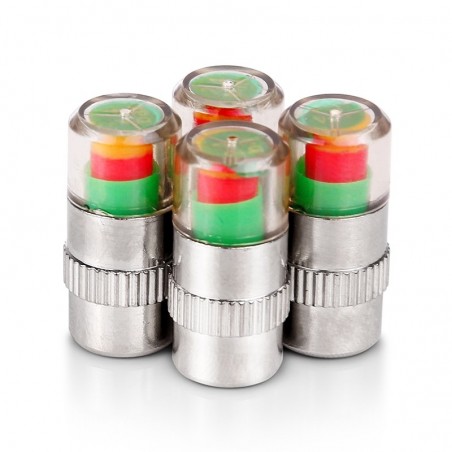 Indicador de pressão do pneu - universal - tampa da válvula do pneu do carro 4 pcs