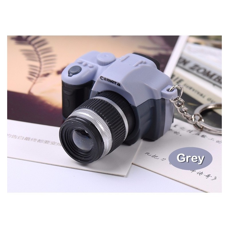 Camera keychain with flashing LED & soundKeyrings