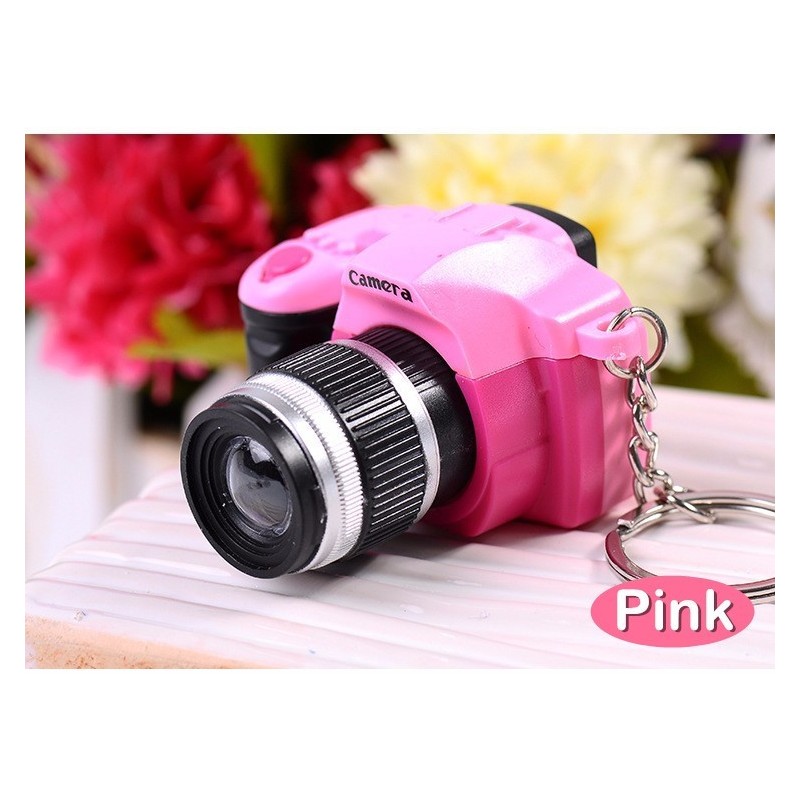 Camera keychain with flashing LED & soundKeyrings