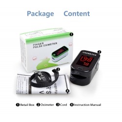 Display LED - oxiímetro de pulso de dedo com caixa de proteção