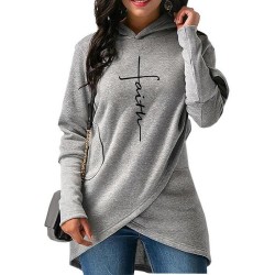 Warm hooded pullover hoodiePlus