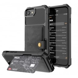 iPhone 6 6S Plus - 7 7Plus - 8 Plus - X - XS MAX - XS - XR - capa de proteção de couro caso com suporte