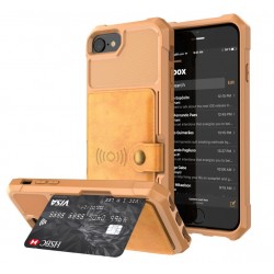 iPhone 6 6S Plus - 7 7Plus - 8 Plus - X - XS MAX - XS - XR - capa de proteção de couro caso com suporte