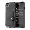 iPhone 6 6S Plus - 7 7Plus - 8 Plus - X - XS MAX - XS - XR - capa de proteção de couro caso com suporte