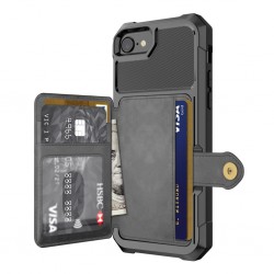 iPhone 6 6S Plus - 7 7Plus - 8 Plus - X - XS MAX - XS - XR - capa de proteção de couro caso com suporte