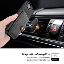iPhone 6 6S Plus - 7 7Plus - 8 Plus - X - XS MAX - XS - XR - capa de proteção de couro caso com suporte