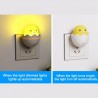 LED AC 220V - tomada de parede - luz noturna - com sensor de controle - pato amarelo