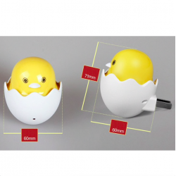 LED AC 220V - tomada de parede - luz noturna - com sensor de controle - pato amarelo
