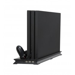 Playstation 4 Pro - vertical stand - ventilador de refrigeração - estação de carregamento - USB Hub