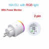 Wifi plug with power monitor - 16A EU RGB - wireless smart socket with voice control for Google Home AlexaPlugs