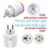 Wifi plug with power monitor - 16A EU RGB - wireless smart socket with voice control for Google Home AlexaPlugs