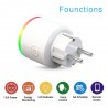 Wifi plug with power monitor - 16A EU RGB - wireless smart socket with voice control for Google Home AlexaPlugs