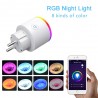 Wifi plug with power monitor - 16A EU RGB - wireless smart socket with voice control for Google Home AlexaPlugs