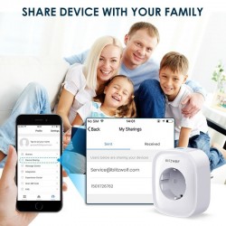 BW-SHP2 WIFI - 220V 16A - smart socket - EU plug - remote control - timing switchPlugs