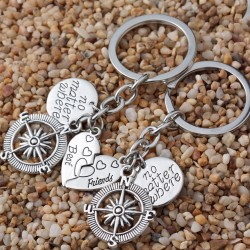 Best Friends & No Matter Where - keychain 2 pcsKeyrings