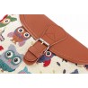 Corujas impressas - bolsa pequena de ombro crossbody
