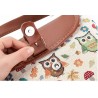 Corujas impressas - bolsa pequena de ombro crossbody