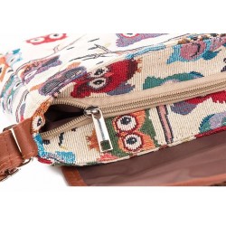 Corujas impressas - bolsa pequena de ombro crossbody