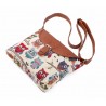 Corujas impressas - bolsa pequena de ombro crossbody