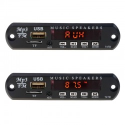 Wireless FM receiver - 5V 12V car MP3 player - audio module radio - Wma TF USB 3.5mm AUX speakersRadio