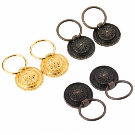 Punho de móveis vintage - botão redondo do armário 30mm - 2pcs