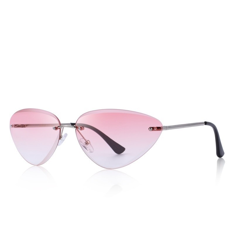Cat eye - rimless sunglasses - UV400Sunglasses