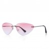 Cat eye - rimless sunglasses - UV400Sunglasses