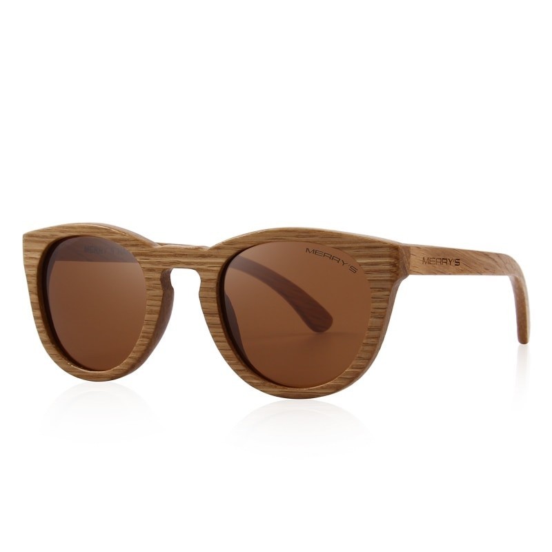 Retro - óculos de sol de madeira feitos à mão - unisex