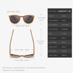 Retro - óculos de sol de madeira feitos à mão - unisex