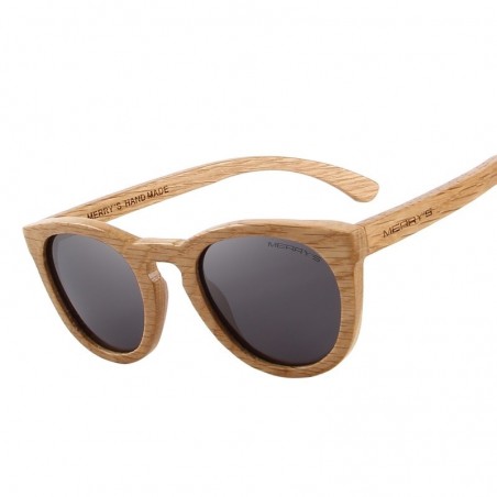 Retro - óculos de sol de madeira feitos à mão - unisex