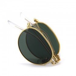 Retro - dobrável - óculos de sol oval - unisex