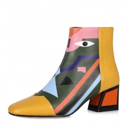 Impressão de moda - botas de tornozelo