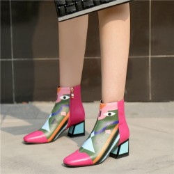 Impressão de moda - botas de tornozelo