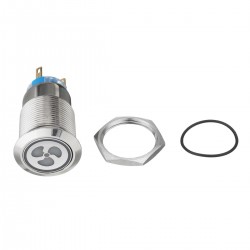 12v 19mm fan push button switch with LED - engine start - self-lock panelSwitches