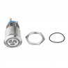 Interruptor de botão de pressão do ventilador de 12v 19mm com LED - início do motor - painel de bloqueio automático