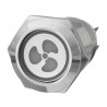 Interruptor de botão de pressão do ventilador de 12v 19mm com LED - início do motor - painel de bloqueio automático