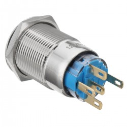 Interruptor de botão de pressão do ventilador de 12v 19mm com LED - início do motor - painel de bloqueio automático