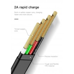 Baseus - carregamento rápido - cabo de dados micro USB plano