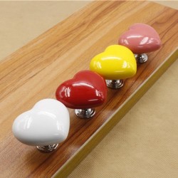 Ceramic heart - furniture handle - knobFurniture