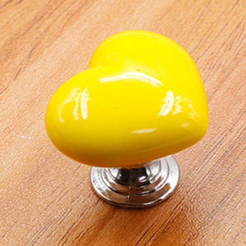 Ceramic heart - furniture handle - knobFurniture