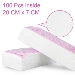 Remoção de cabelo de cera - rolos de papel 100 peças