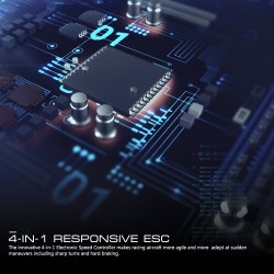 Cada um EX2mini brushless 5.8G FPV - RC Drone Quadcopter RTF - Com câmera + monitor de FPV + vidros - Modo 2 (tratalhadora de mã