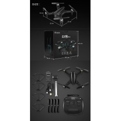 Cada um EX2mini brushless 5.8G FPV - RC Drone Quadcopter RTF - Com câmera + monitor de FPV + vidros - Modo 2 (tratalhadora de mã