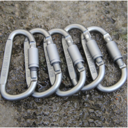 Aluminum carabiner - D type quick hook 6 pcsSurvival tools