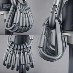 Carabiner de alumínio - D tipo gancho rápido 6 pcs