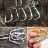 Aluminum carabiner - D type quick hook 6 pcsSurvival tools