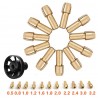 Colheita de latão Chuck & M8*0.75 Ventilador de poeira - Dremel Rotary 12pcs