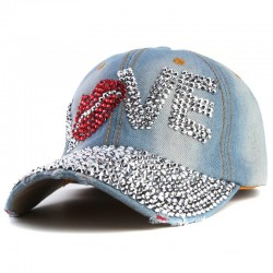 Amor de Cristal e lábios - boné de beisebol - unisex